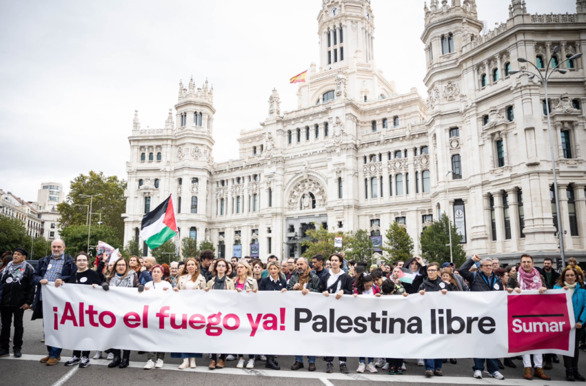  Ισπανία: Τεράστια πορεία αλληλεγγύης υπέρ της Παλαιστίνης με την συμμετοχή της υπουργού Εργασίας