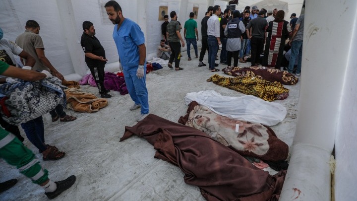  Η στιγμή της επίθεσης στο νοσοκομείο της Γάζας (vid)