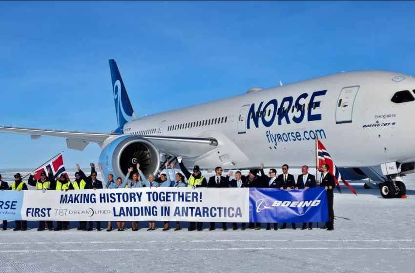  Boeing 787 Dreamliner έγινε το μεγαλύτερο αεροσκάφος που προσγειώθηκε στην Ανταρκτική