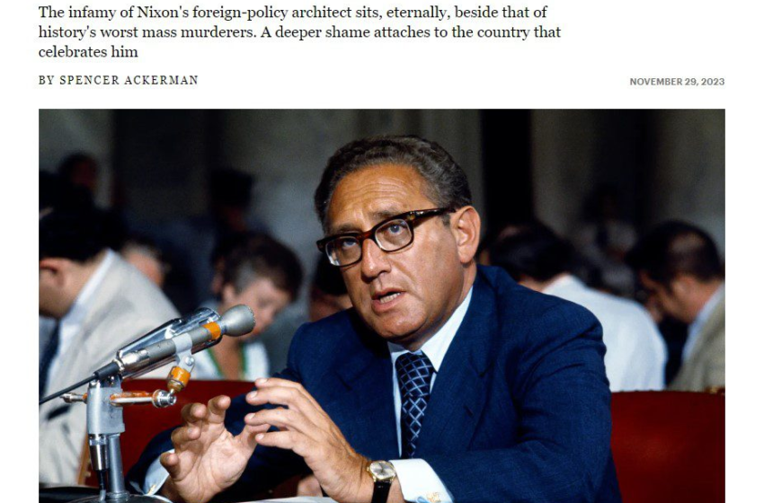  “Rolling Stone” για Κίσινγκερ: “Ο εγκληματίας πολέμου που αγαπήθηκε από την κυρίαρχη τάξη των ΗΠΑ, πέθανε τελικά”