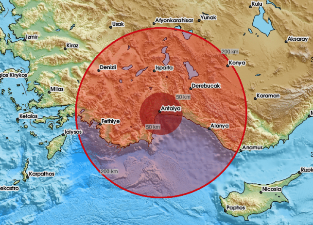  Σεισμός στην Τουρκία, αισθητός στο Καστελόριζο