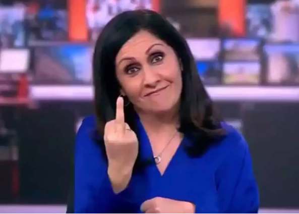  Παρουσιάστρια του BBC σήκωσε το μεσαίο δάχτυλο σε απευθείας σύνδεση