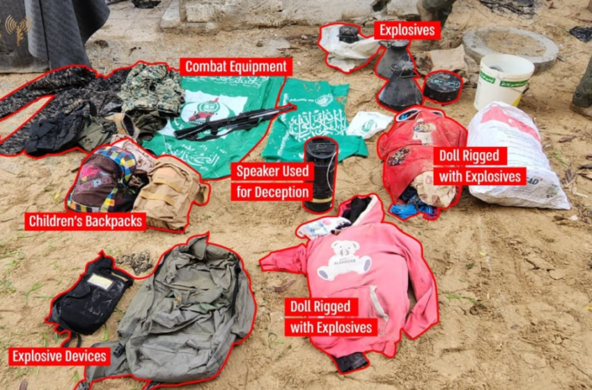 Ισραήλ: Ο στρατός ξεσκέπασε ενέδρα της Χαμάς – Βρέθηκαν παιδικά σακίδια και κούκλες συνδεδεμένες με ηχεία