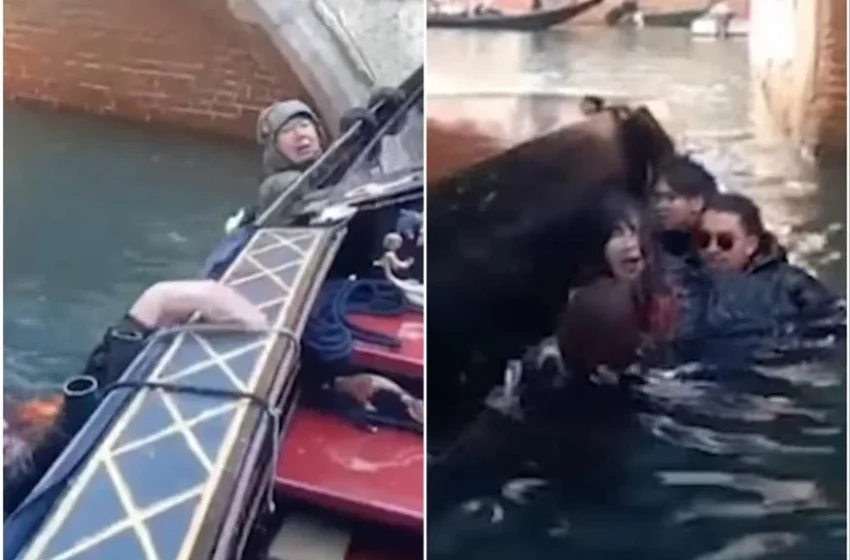  Βενετία: Τουρίστες πέφτουν στο νερό μετά την ανατροπή γόνδολας – Τους έκαψαν οι… selfies (vid)