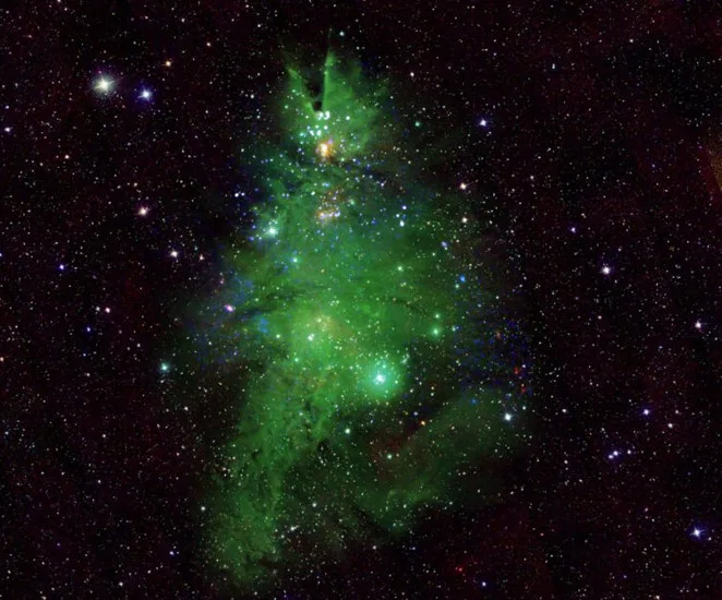 NASA: Χριστουγεννιάτικο αστρικό δέντρο φτιαγμένο από σμήνος νεαρών αστεριών (vid)