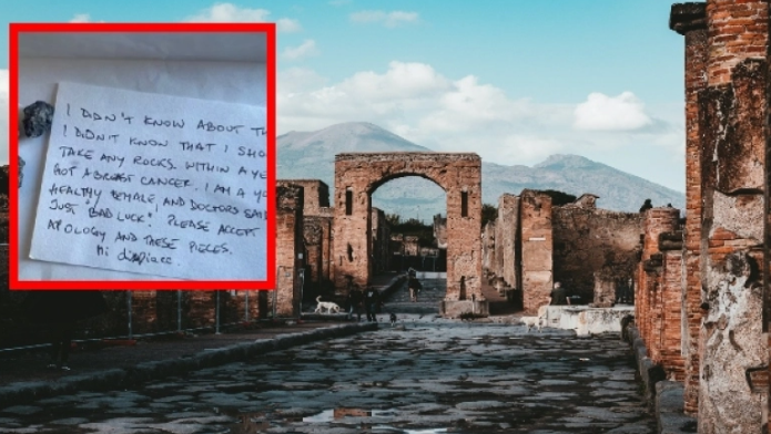  Η κατάρα της Πομπηίας: Τουρίστρια διαγνώστηκε με καρκίνο όταν έκλεψε πέτρες από τον αρχαίο χώρο