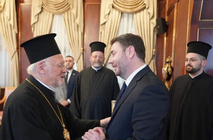  Συνάντηση Ανδρουλάκη με τον Οικουμενικό Πατριάρχη Βαρθολομαίο