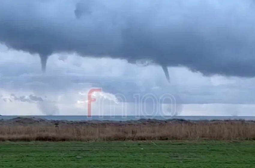  Υδροστρόβιλοι στη Λήμνο μετά την κακοκαιρία (vid)