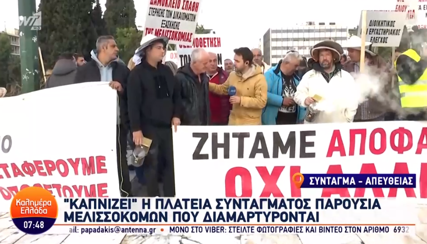  Συγκέντρωση των μελισσοκόμων στο Σύνταγμα- Τα αιτήματά τους