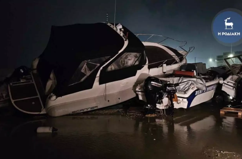  Εικόνες καταστροφής στη Ρόδο από τον ανεμοστρόβιλο- Εγκλωβίστηκαν επιβάτες- Υποχωρούν τα φαινόμενα
