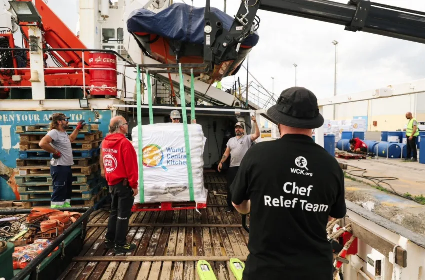  Γάζα: Εκφορτώθηκαν όλες οι προμήθειες από το πρώτο πλοίο που μετέφερε ανθρωπιστική βοήθεια