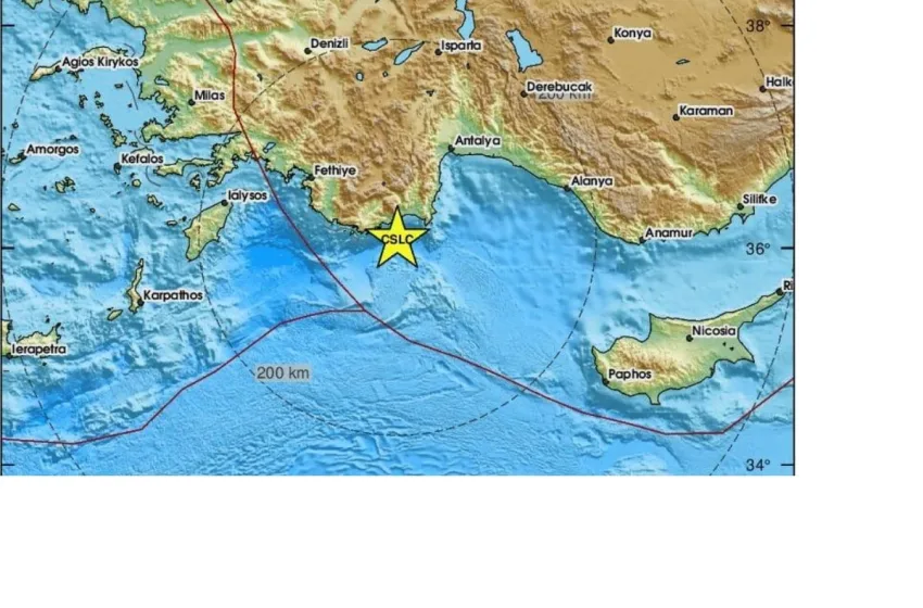  Ισχυρός σεισμός 4,7 Ρίχτερ στη θάλασσα κοντά στο Καστελόριζο