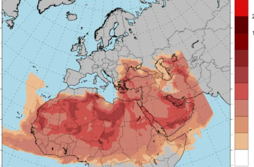  Χάρτες με το πώς θα κινηθεί το φαινόμενο της αφρικανικής σκόνης