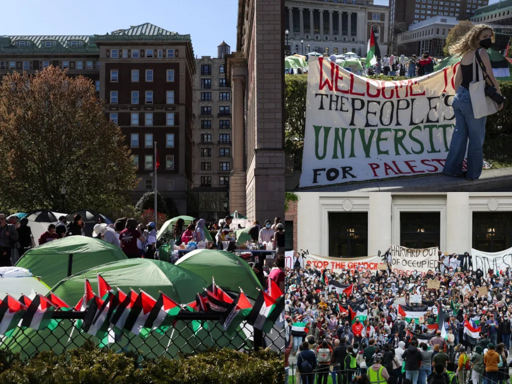 ameriki panepistimia foitites diadiloseis antidraseis palaistini