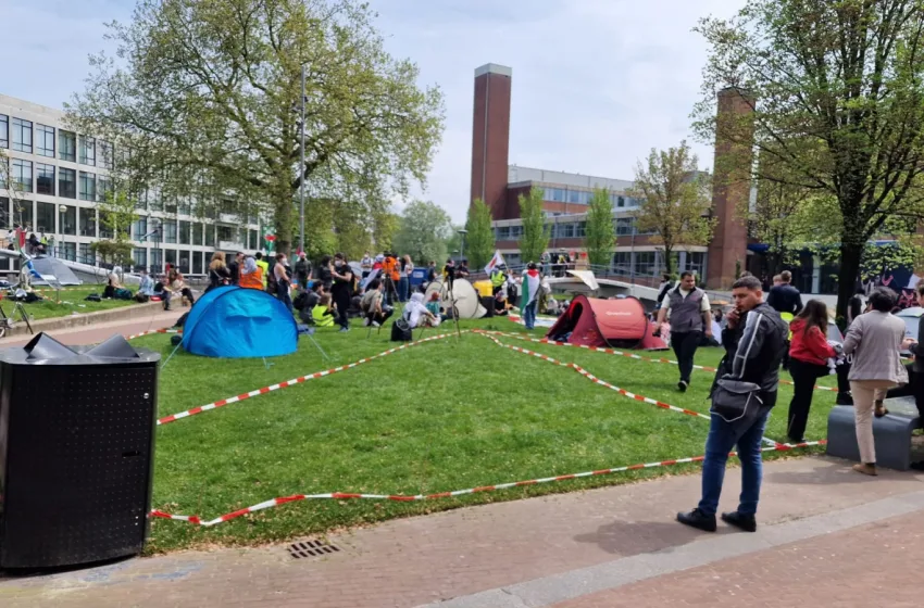  Άμστερνταμ: Καταυλισμό προς αλληλεγγύη στη Γάζα στο πανεπιστήμιο UvA έστησαν φοιτητές