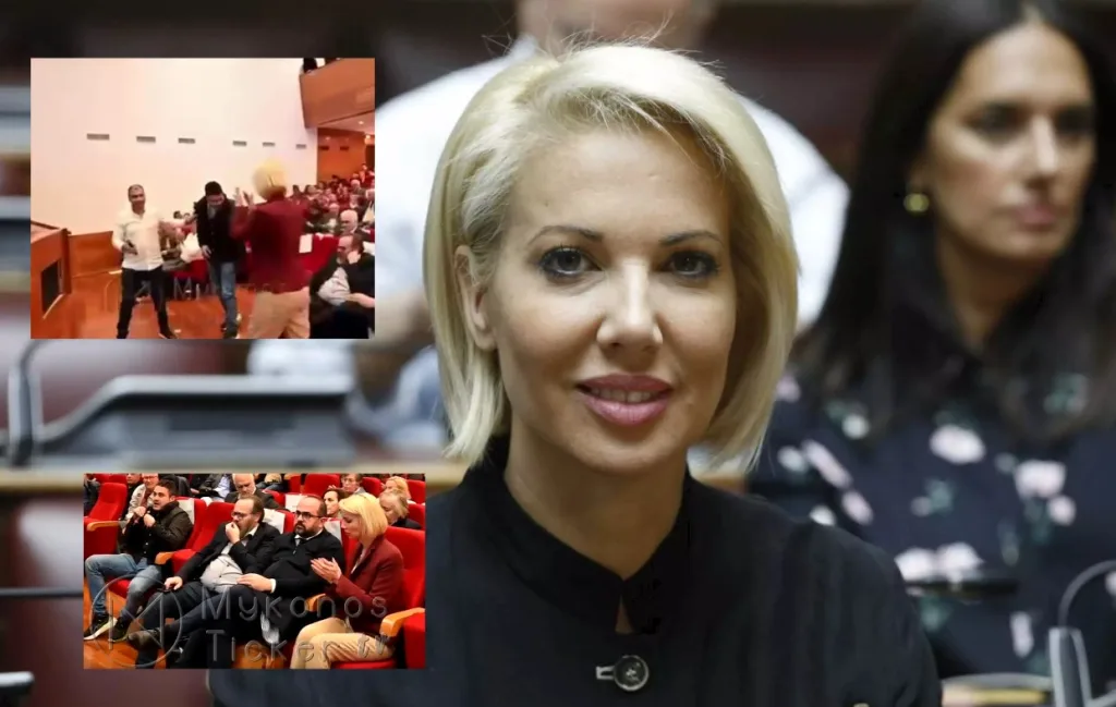 katerina monogiou mykonos antidraseis mitsotakis xeirokrotima video