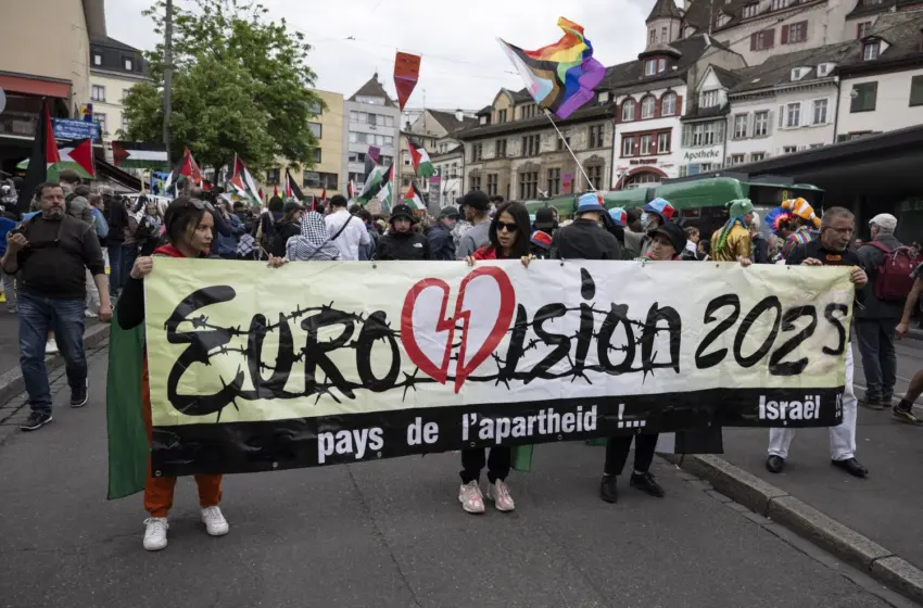  Eurovision 2025:”Ματωμένη” διαμαρτυρία για την Παλαιστίνη λίγο πριν το μεγάλο τελικό 