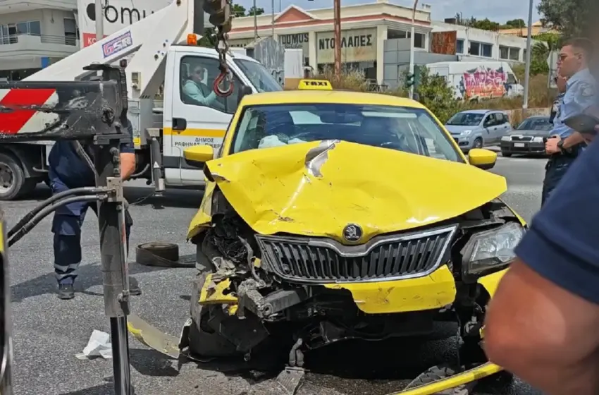  ΙΧ συγκρούστηκε με ταξί στη λεωφόρο Μαραθώνος – Ένας τραυματίας