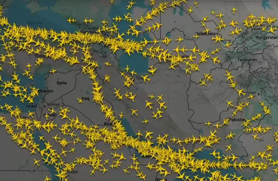  Timelapse: Πώς “καθαρίζει” ο εναέριος χώρος πάνω από το Ιράν μετά την έναρξη του ισραηλινού χτυπήματος