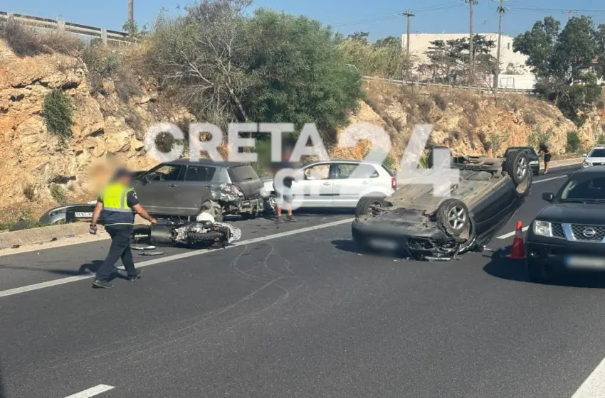  Καραμπόλα με τραυματίες στον ΒΟΑΚ – Εικόνες