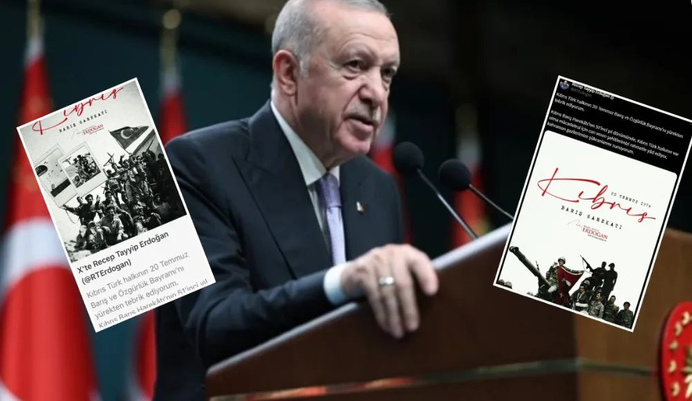 Γκάφα Ερντογάν στην ανάρτηση για την εισβολή στην Κύπρο: Η φωτογραφία ήταν από την ΕΟΚΑ 2 12 4