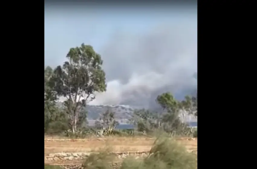  Φωτιά στη  Λακωνία: Μήνυμα του 112 στους κατοίκους για ετοιμότητα