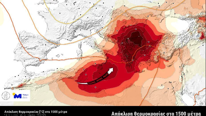Μeteo: Ισχυρό κύμα καύσωνα στην Ελλάδα-Εφιαλτική πρόβλεψη για 44 βαθμούς 2 meteo