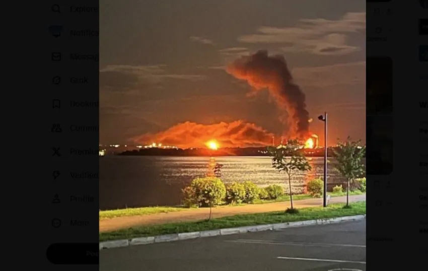  Ρωσία: Μαζική επίθεση ουκρανικών drones- ”Φλέγεται” διυλιστήριο