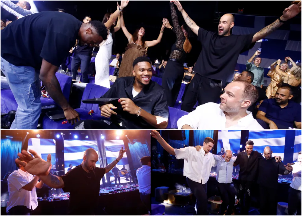 Τα "έσπασαν" στα μπουζούκια οι διεθνείς- Ο χορός του Σπανούλη και του Γιάννη, το τραγούδι του Λαρεντζάκη 4 ethniki bouzoukia