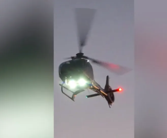  Η στιγμή της συντριβής του νοσοκομειακού ελικοπτέρου σε αυτοκινητόδρομο του Σακραμέντο