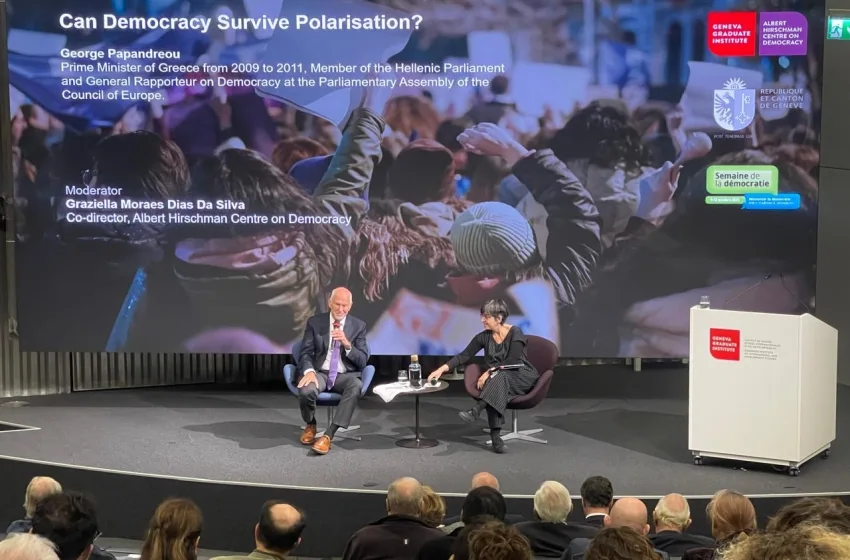  Γ. Παπανδρέου: Κάλεσμα για νέα ευρωπαϊκή και παγκόσμια αναγέννηση της δημοκρατίας