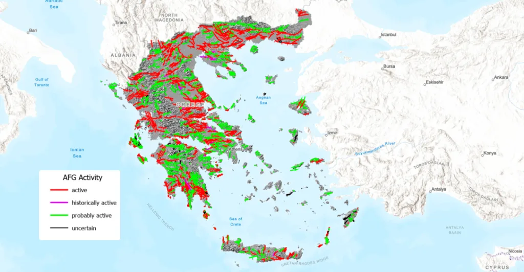 ellada seismikos xartis