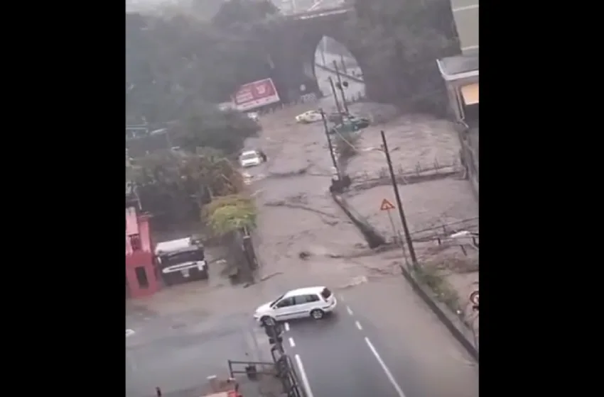  Σφοδρή κακοκαιρία στην Ιταλία – Ανεμοστρόβιλος χτύπησε τη Γένοβα