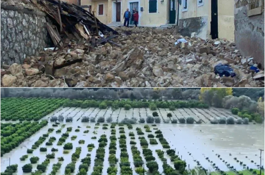  Μεγάλες καταστροφές στην Κέρκυρα από τις πλημμύρες- “Μιλάμε για βιβλική καταστροφή”