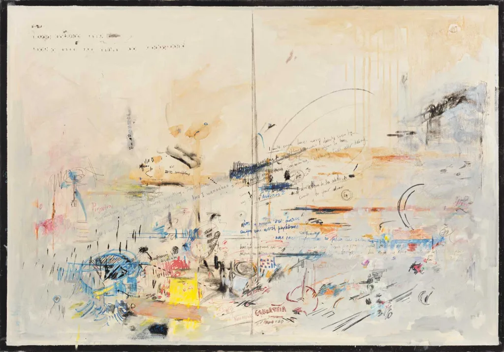 Προσωπικές σημειώσεις σε μια δημόσια βύθιση 2023 Λάδι σε καμβά