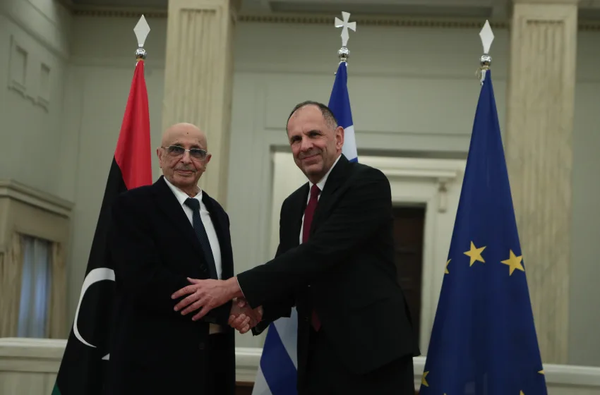  Συνάντηση Γεραπετρίτη με τον Πρόεδρο της Βουλής της Λιβύης: “Θετική δυναμική” στις σχέσεις των δύο χωρών