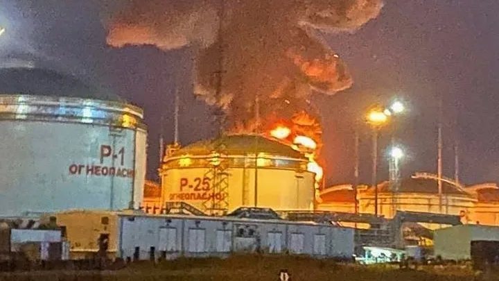  Φωτιά σε ρωσικό διυλιστήριο από πτώση συντριμμιών ουκρανικού drone