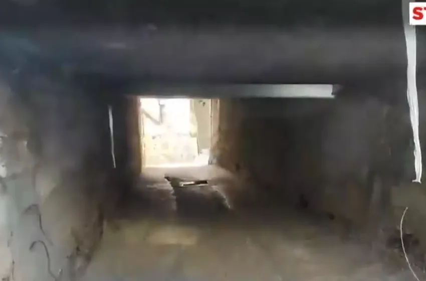  Ανησυχία στη Ριζούπολη: Φουσκωμένο ρέμα περνά μέσα από πολυκατοικία (vid)