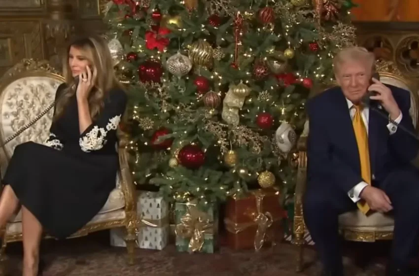  Μελάνια και Τραμπ απάντησαν σε παιδιά παρακολουθώντας την πορεία του Άγιου Βασίλη