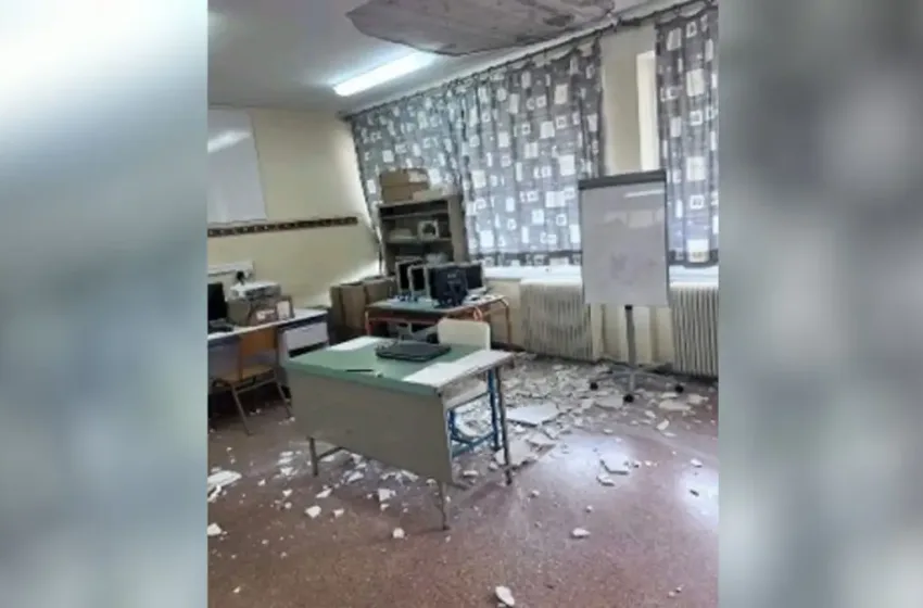  Γαλάτσι: “΄Εβρεξε” σοβάδες σε δημοτικό σχολείο