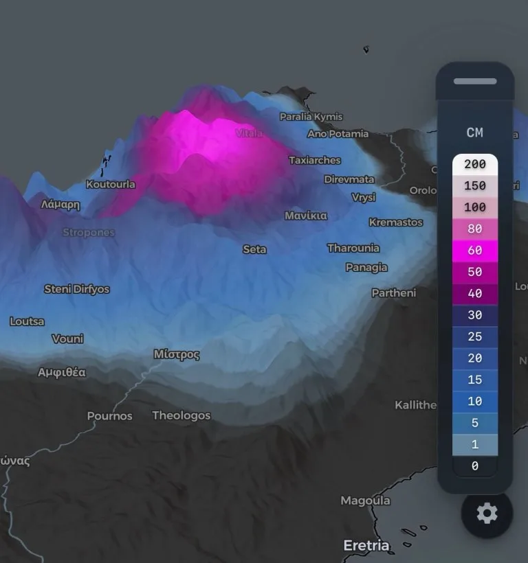 Χάρτες με χιονοπτώσεις έως το βράδυ της Δευτέρας- Πολύ χαμηλές θερμοκρασίες 6 image 13