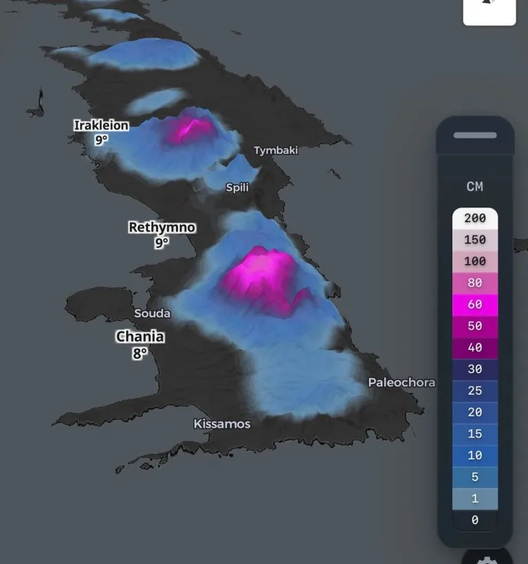 Χάρτες με χιονοπτώσεις έως το βράδυ της Δευτέρας- Πολύ χαμηλές θερμοκρασίες 8 image 15