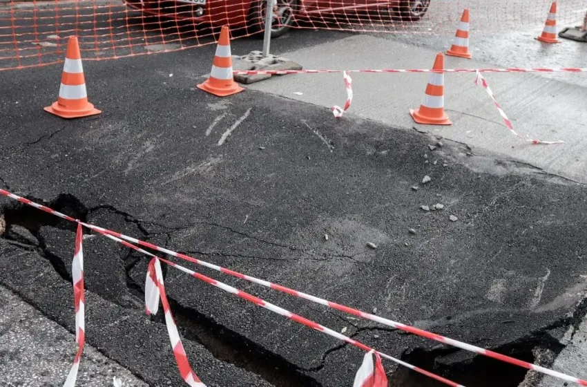  Πειραιάς: Διακοπή κυκλοφορίας στην Ιάσωνος λόγω καθίζησης