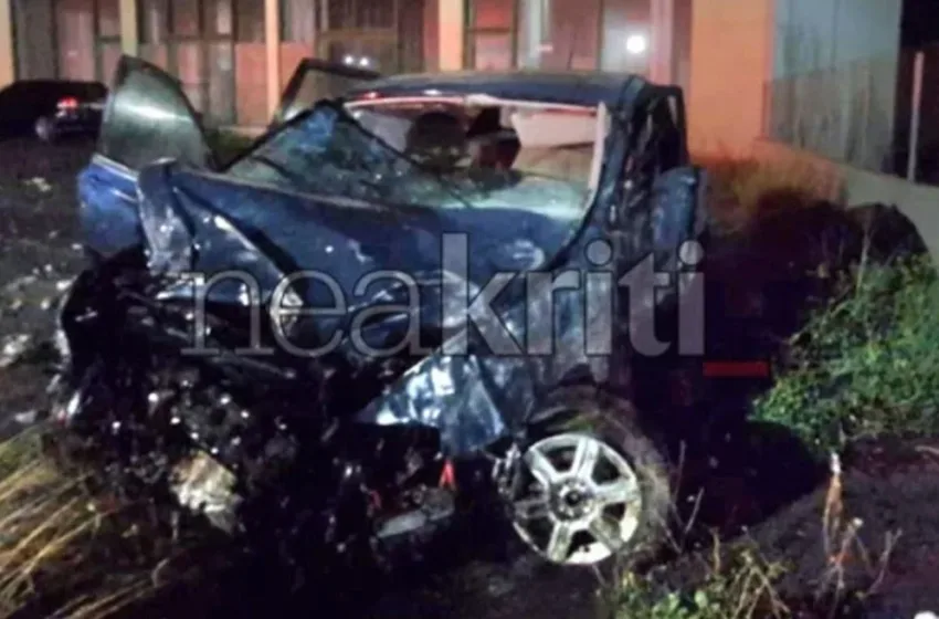  Άγιος Νικόλαος: Αυτοκίνητο έπεσε σε τοίχο