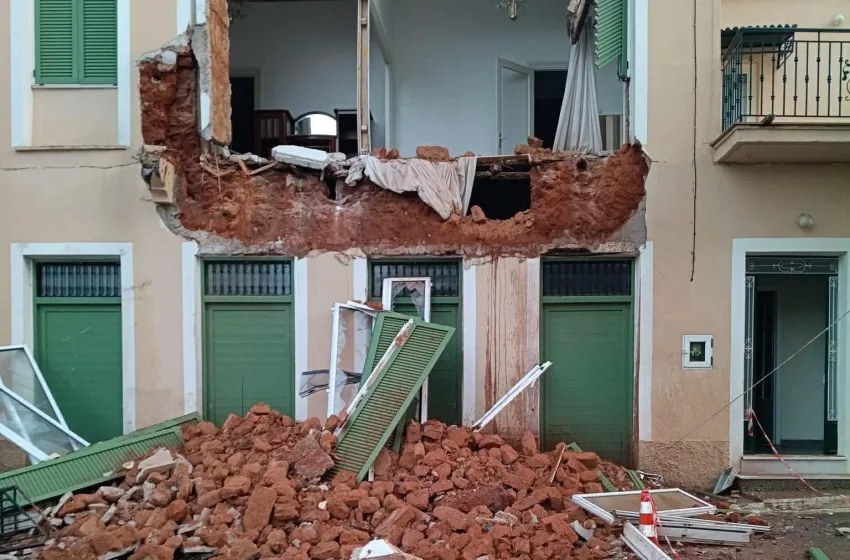  Μεσσήνη: Κατέρρευσε τοίχος κατοικίας από την κακοκαιρία