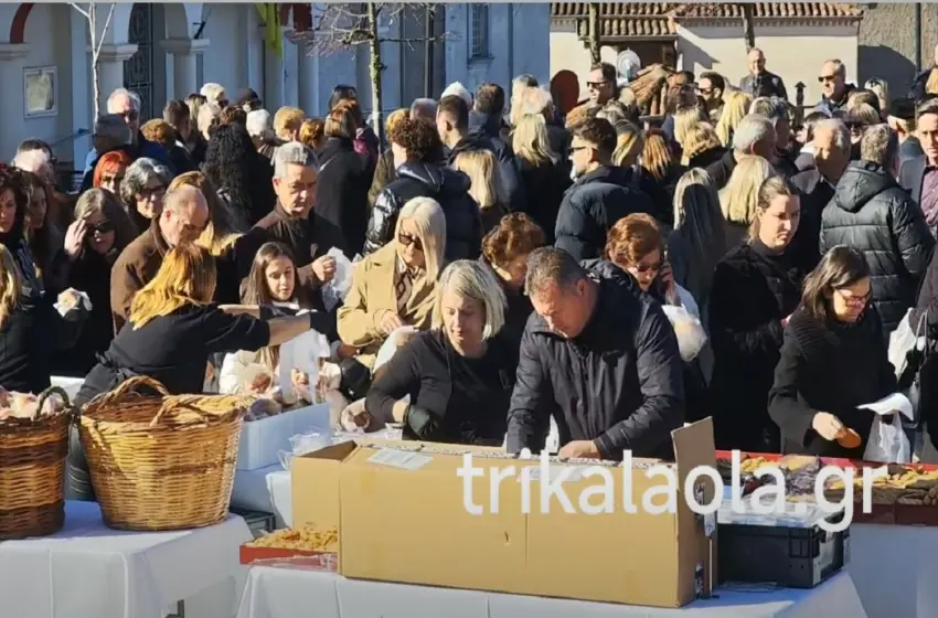  Μετέωρα: Πλήθος κόσμου στο Τριετές μνημόσυνο της Χρύσας, Αναστασίας και Θώμης Πλακιά 