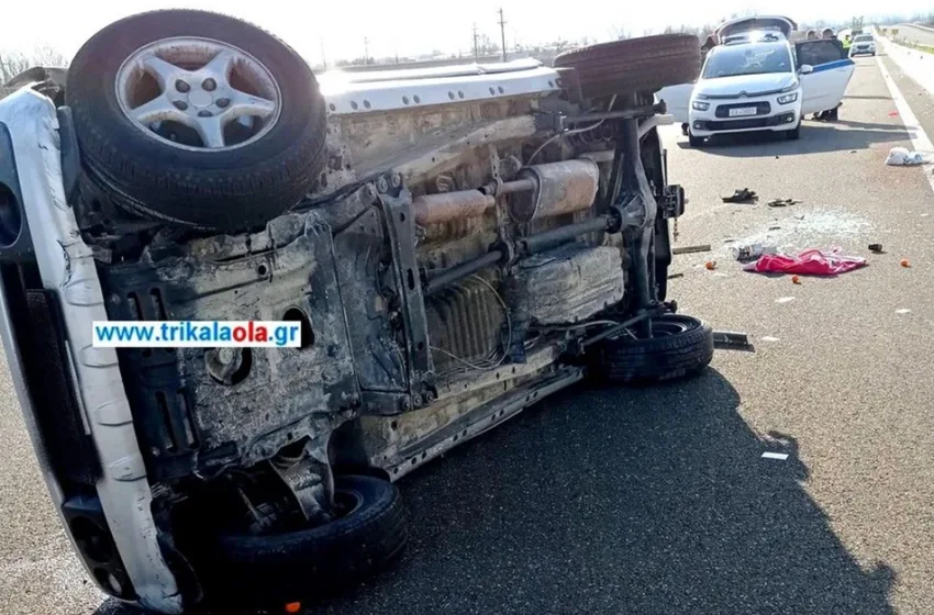  Τρίκαλα: Τροχαίο με μοναχούς από το Άγιο Όρος