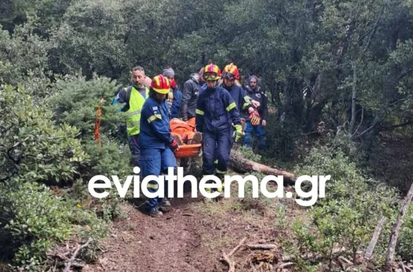  Εύβοια: Επιχείρηση διάσωσης αναβάτη μηχανής σε δύσβατη περιοχή-Tραυματίστηκε στο πόδι (vid)