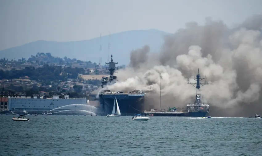  ΗΠΑ: Φωτιά στο αεροπλανοφόρο USS Gerald Ford- Δύο ναύτες τραυματίστηκαν