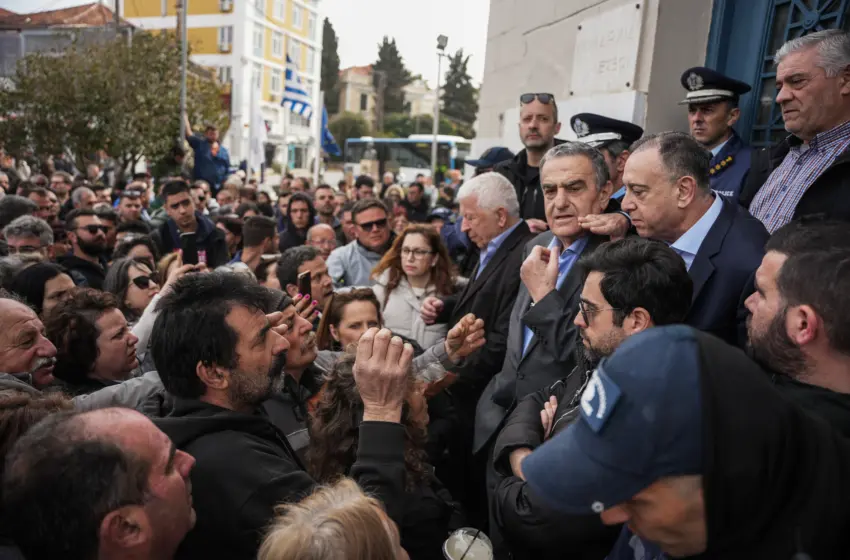  Κτηνοτρόφοι αποδοκίμασαν τον Κέλλα στη Μυτιλήνη, μεγάλη εντάση (vid)